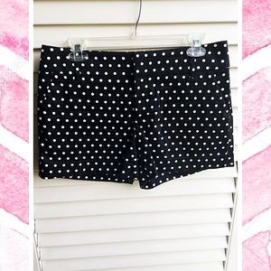 Tailored Polka Dot Black & White Shorts